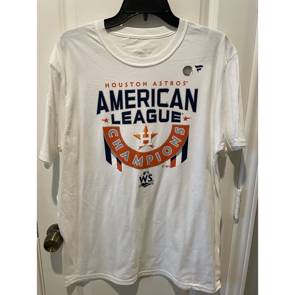 Fanatic Houston Astros Champions T-Shirt Size Large White NWOT
